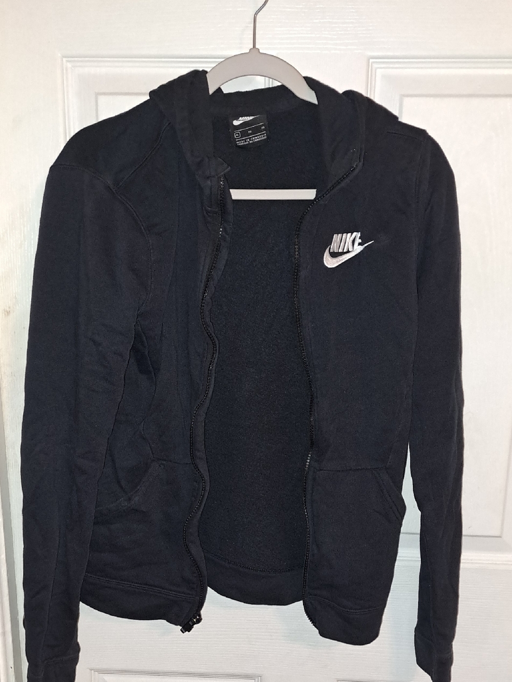 Nike Black Pullover with White Swoosh Neck Label